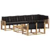 vidaXL Ensemble de canap&eacute;s d'ext&eacute;rieur 9 pc 8 place Blanc et noir