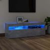 vidaXL Meuble TV avec lumi&egrave;res LED gris b&eacute;ton 120x35x40 cm