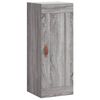 vidaXL Buffet haut Sonoma gris 34,5x34x180 cm Bois d'ing&eacute;nierie