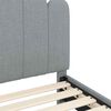 vidaXL Cadre de lit pour enfants avec t&ecirc;te de lit Gris clair tissu