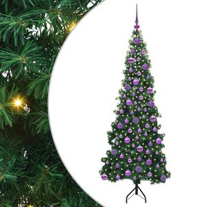 vidaXL Arbre de No&euml;l artificiel d'angle Vert 180 cm PVC et m&eacute;tal