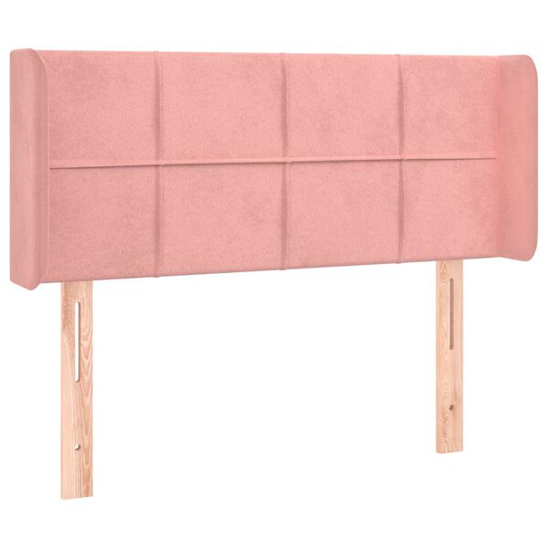 vidaXL T&ecirc;te de lit &agrave; LED Rose 103x16x78/88 cm Velours