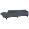 vidaXL Canap&eacute; de salon 3 pcs Gris fonc&eacute;