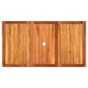 vidaXL Table de jardin beige 140x80x75 cm r&eacute;sine tress&eacute;e et acacia