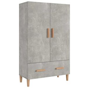 vidaXL Buffet haut Gris b&eacute;ton 70x31x115 cm Bois d'ing&eacute;nierie