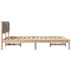 vidaXL Cadre de lit avec t&ecirc;te de lit Taupe 140 x 200 cm Pin massif