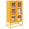 vidaXL Buffet haut jaune moutarde 68x39x123 cm acier