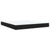 vidaXL Sommier &agrave; lattes de lit avec matelas Noir 180x200 cm Velours
