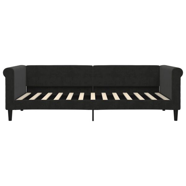 vidaXL Lit de repos sans matelas noir 90x200 cm velours