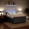 vidaXL Sommier &agrave; lattes de lit et matelas Gris fonc&eacute; 140x190cm Velours