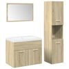 vidaXL Ensemble de meubles de salle de bain 4 pcs ch&ecirc;ne sonoma