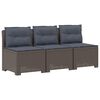 vidaXL Canap&eacute; de jardin 3 places avec coussins look rattan 3 place PP