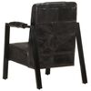 vidaXL Chaise de canap&eacute; 60x80x87 cm Noir Cuir de ch&egrave;vre v&eacute;ritable