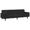 vidaXL Ensemble de canap&eacute;s 2 pcs avec coussins noir velours