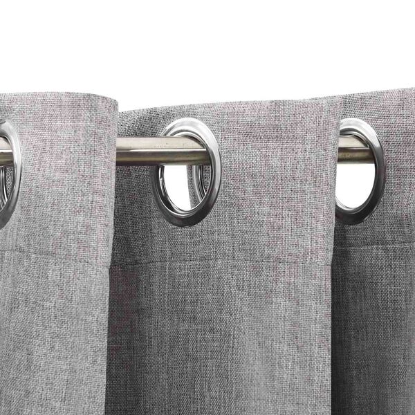 vidaXL Rideaux occultants Aspect lin avec &oelig;illets 2 pcs Gris 140x245cm