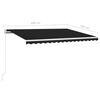 vidaXL Auvent manuel r&eacute;tractable avec LED 400x350 cm Anthracite