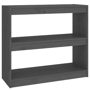 vidaXL Biblioth&egrave;que/S&eacute;parateur de pi&egrave;ce Gris 80x30x71,5 cm Pin massif