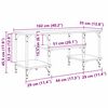 vidaXL Meuble TV Ch&ecirc;ne artisanal 102 x 35 x 45,5 cm