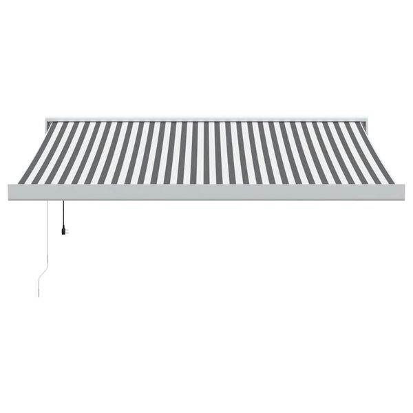 vidaXL Auvent r&eacute;tractable anthracite et blanc 3,5x2,5m tissu/aluminium