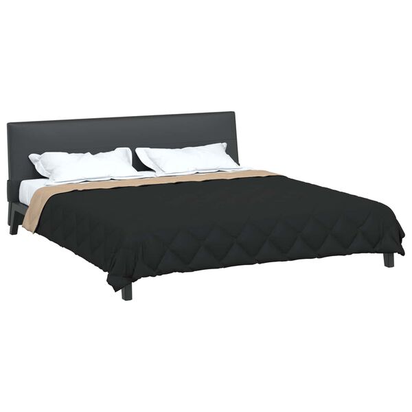 vidaXL Duvet complet toute l'ann&eacute;e Noir et Taupe 240 x 260 cm