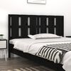 vidaXL T&ecirc;te de lit Noir 155,5x4x100 cm Bois massif de pin
