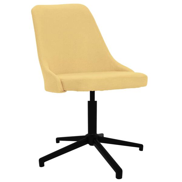 vidaXL Chaises pivotantes &agrave; manger lot de 4 jaune tissu