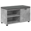 vidaXL Banc d'entr&eacute;e avec coussin Gris B&eacute;ton 80 x 38 x 46 cm