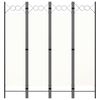 vidaXL Cloison de séparation 4 panneaux blanc 160x180 cm