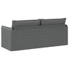 vidaXL Canap&eacute; 180cm Gris fonc&eacute; M&eacute;tал