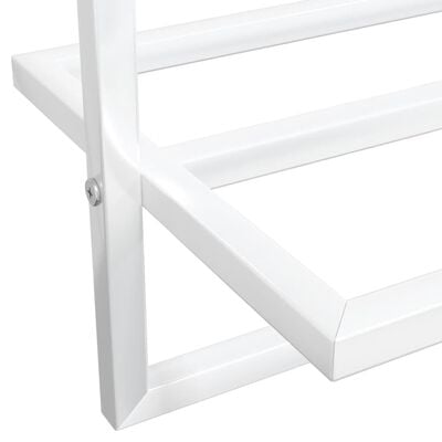 vidaXL Porte-serviettes Blanc 95x25x22 cm Fer