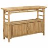 vidaXL Table console avec &eacute;tag&egrave;re Naturel 110 x 35 x 75 cm Bambou
