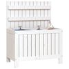 vidaXL Bo&icirc;te de rangement de jardin Blanc 76x42,5x54 cm Bois de pin