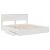 vidaXL Lit de Rangement Blanc 180 x 200 cm Bois d'ing&eacute;nierie