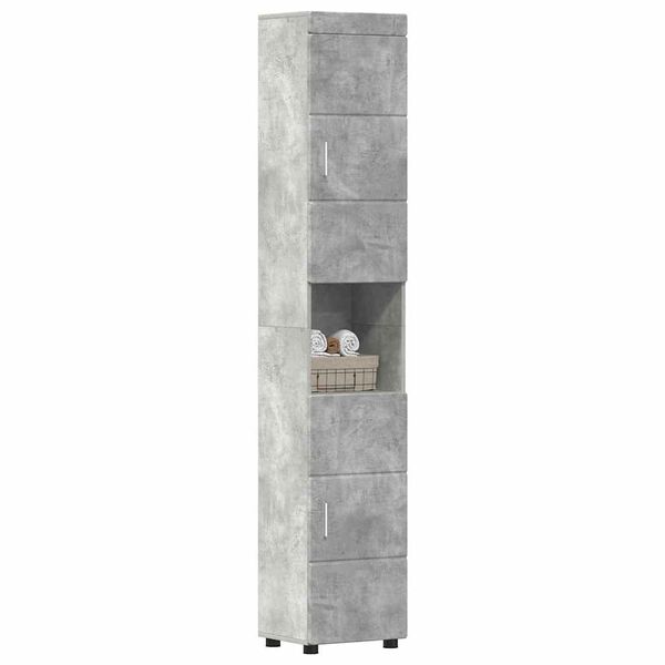 vidaXL Ensemble d'armoire de salle de bain TULUM Gris b&eacute;ton