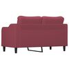 vidaXL Canap&eacute; &agrave; 2 places Rouge bordeaux 140 cm Tissu