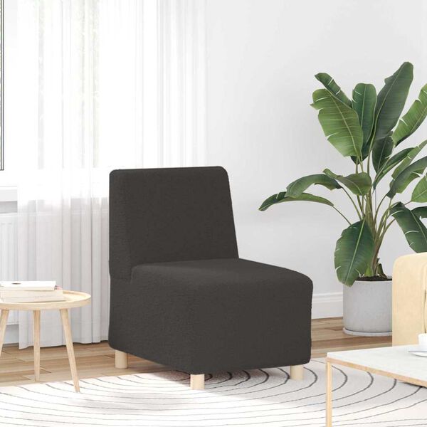 vidaXL Unit&eacute; de Sofa Modulaire Sans Accoudoirs 3 pcs Gris fonc&eacute;