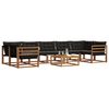 vidaXL Ensemble de canap&eacute;s d'ext&eacute;rieur 8 pcs Naturel et Noir