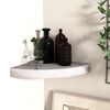 vidaXL &Eacute;tag&egrave;re d'angle murale Gris b&eacute;ton 25x25x3,8 cm MDF