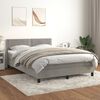 vidaXL Sommier &agrave; lattes de lit et matelas Gris clair 140x200cm Velours