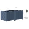 vidaXL Cache-pot de jardin 2 pc Gris 80 x 40 x 37,5 cm PP