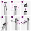 vidaXL Poteau de cl&ocirc;ture. 13 pcs Argent&eacute; Acier