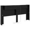 vidaXL T&ecirc;te de lit Ch&ecirc;ne noir 200 x 15 x 103,5 cm Bois d'ing&eacute;nierie