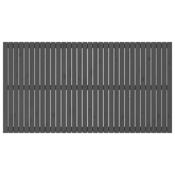 vidaXL T&ecirc;te de lit murale Gris 204x3x110 cm Bois massif de pin