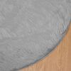 vidaXL Tapis en fausse Tafalla Gris &Oslash; 160 cm Polyester