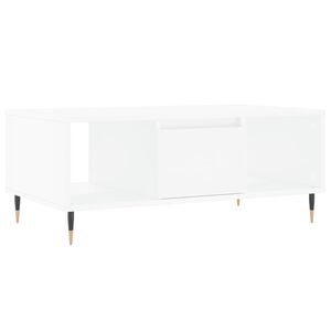 vidaXL Table basse Blanc 90x50x36,5 cm Bois d'ing&eacute;nierie