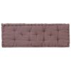 vidaXL Coussins de plancher de palette lot de 2 Coton Taupe
