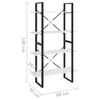 vidaXL Biblioth&egrave;que &agrave; 4 niveaux Blanc 80x30x140 cm bois d'ing&eacute;nierie