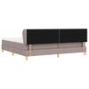 vidaXL Lit &agrave; ressorts avec matelas Taupe 200 x 200 cm tissu