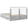 vidaXL Cadre de lit Gris b&eacute;ton 160 x 200 cm Bois Ing&eacute;nierie