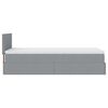vidaXL Cadre de lit ottoman et matelas gris clair 90x190 cm tissu